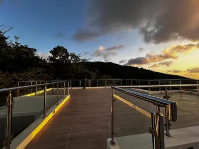 a view from the top of a bridge at sunset at Zafira Luxe in Road Town